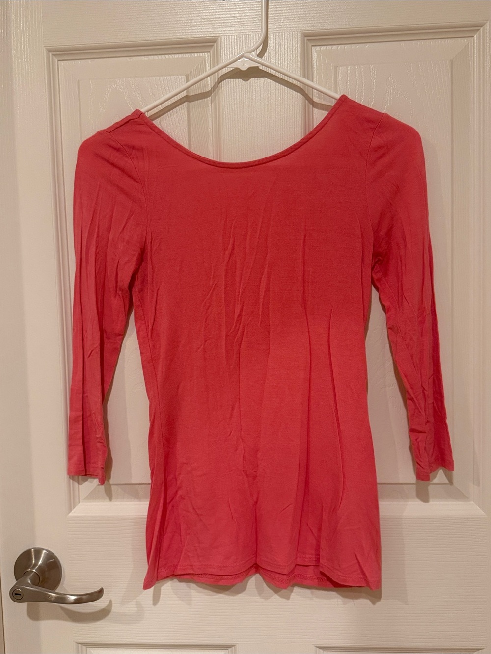 Women's Coral 3/4 Sleeve Scoop Neck Top